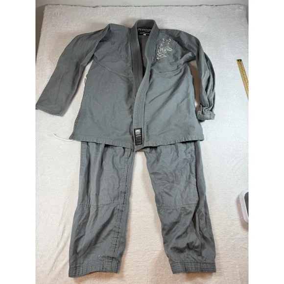 Venum Contender 2.0Brazilian Jiu-Jitsu Gi - Gray Full Pant & Top Set Size A 2.5 - Picture 2 of 11